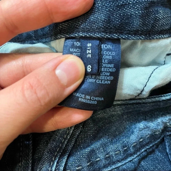 Express Vtg y2k Micro Mini Skirt Denim Jean Low Rise Preppy Sz 6 - Picture 6 of 9